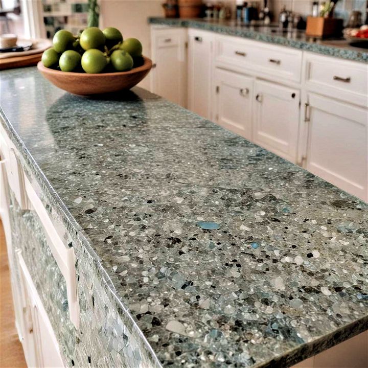 eco friendly recycled glass countertops