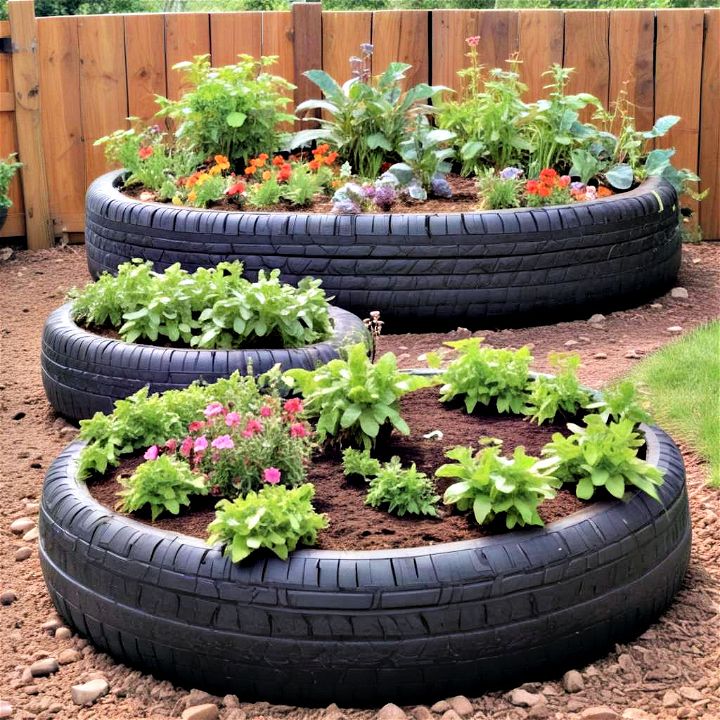 eco friendly recycled tires raised bed