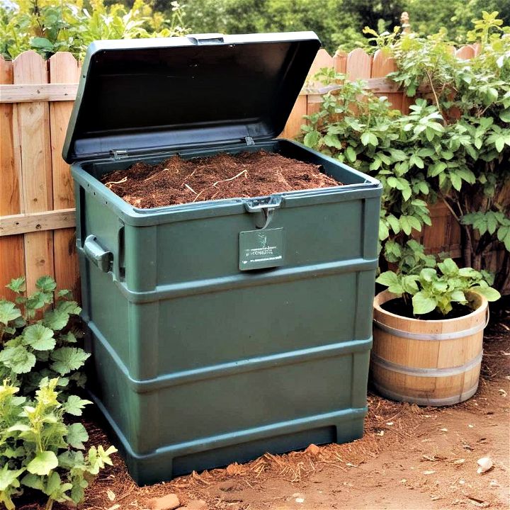 eco friendly set up a compost bin