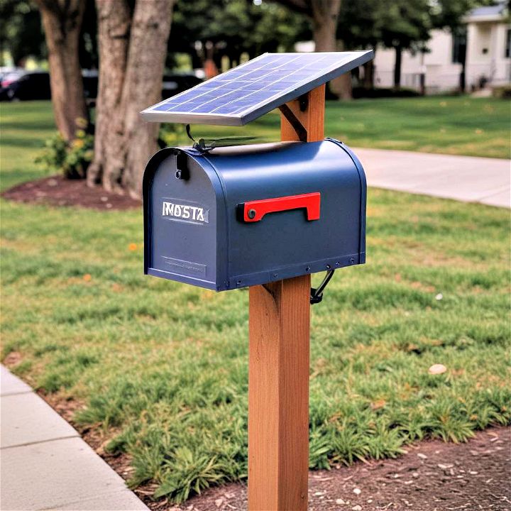 eco friendly solar powered mailbox post