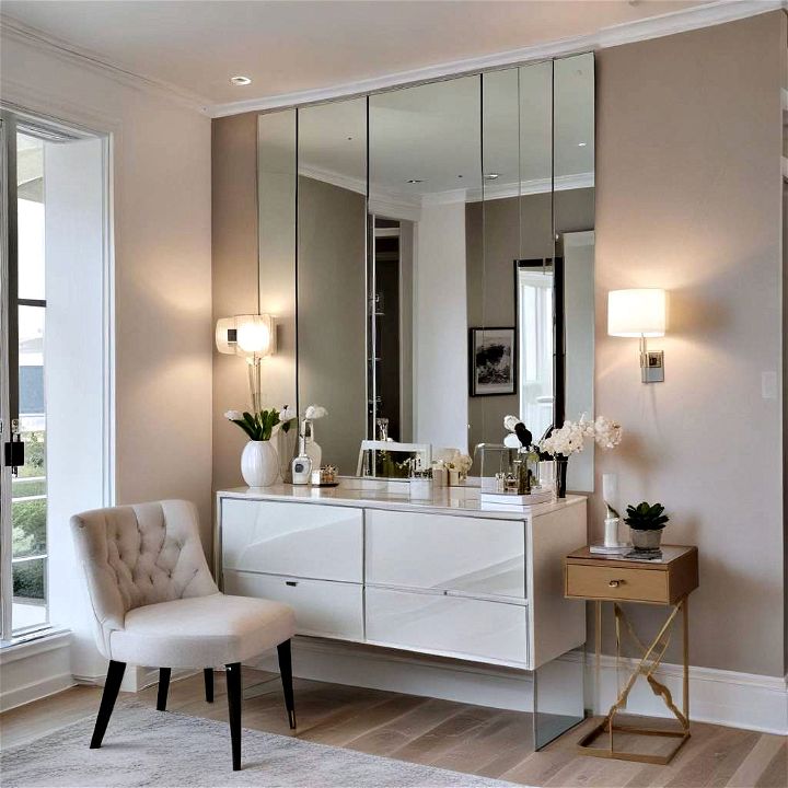 elegance accent wall with mirrors