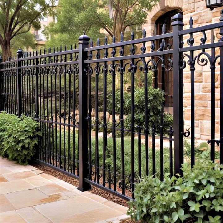 elegant ironwork horizontal fence