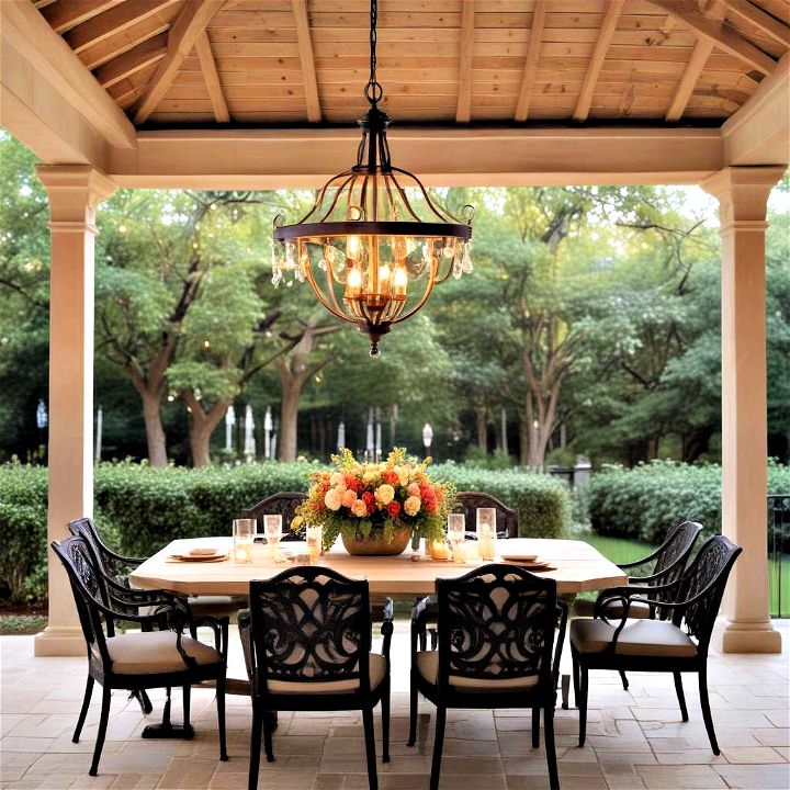elegant outdoor chandeliers