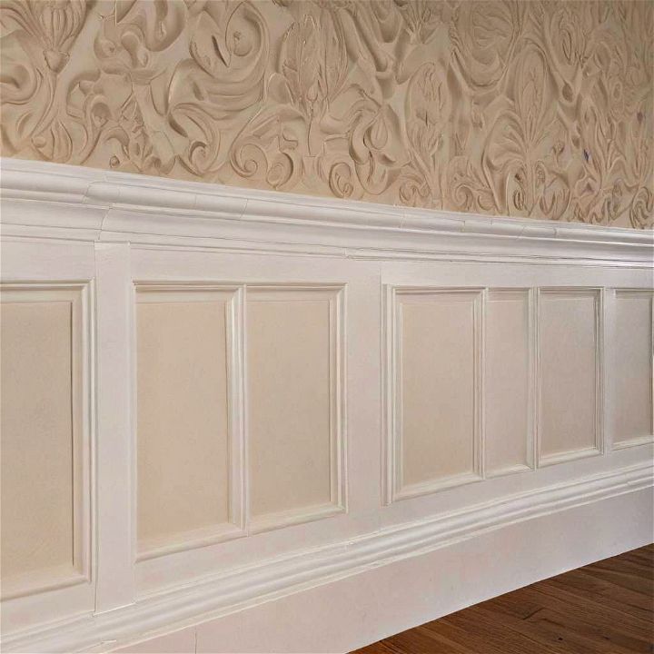 embossed wainscoting to add a tactile dimension to your walls