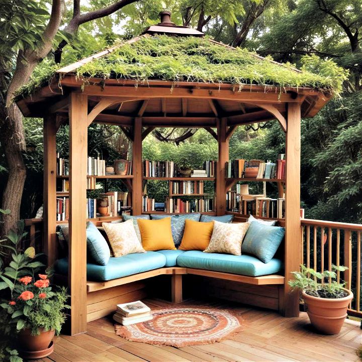 enchanting outdoor library gazebo