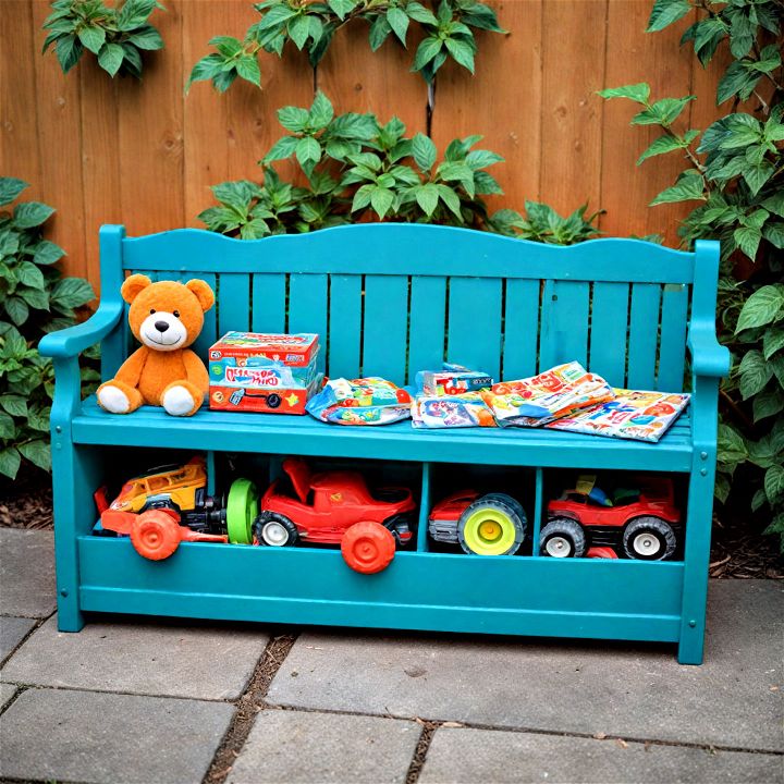 enjoy outdoor toy storage bench