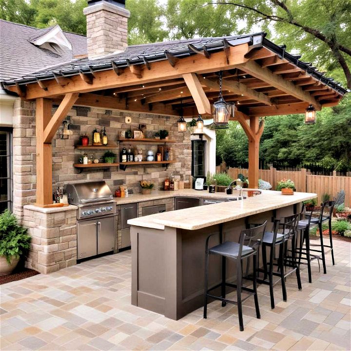 entertaining bar and grill for patio