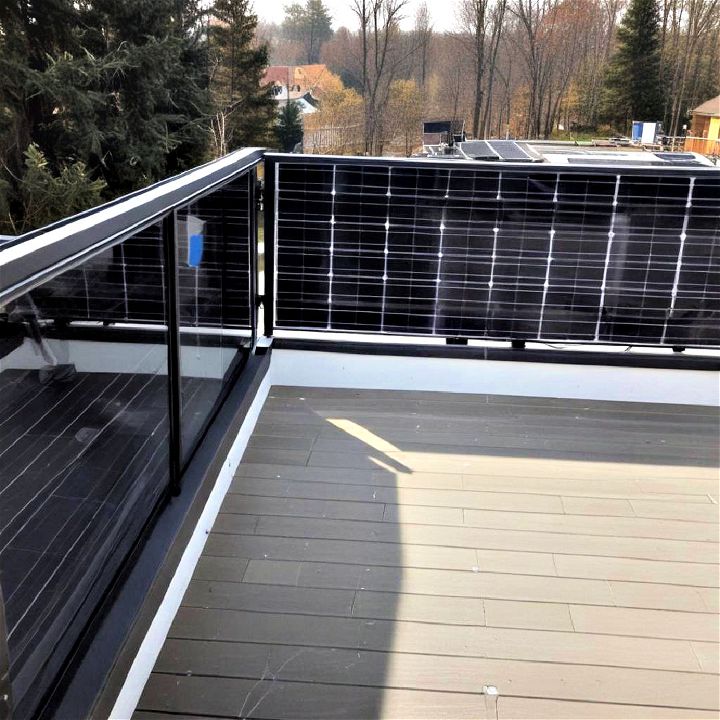 environmental friendly solar panel deck railings