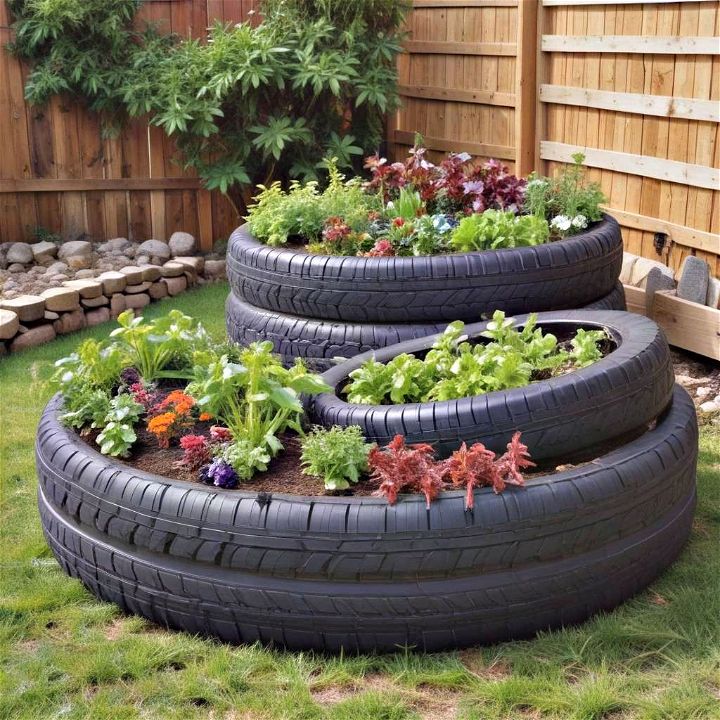 environmentally friendly tire gardens