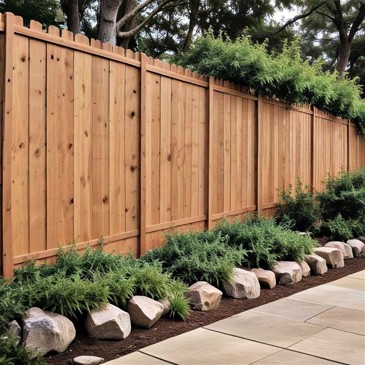 excellent cedar panel fence