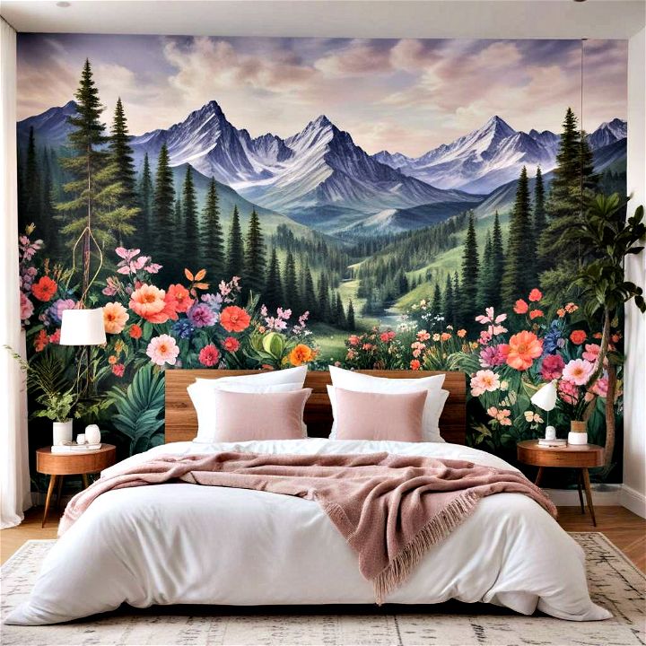 experiment with wall murals form removable wallpaper