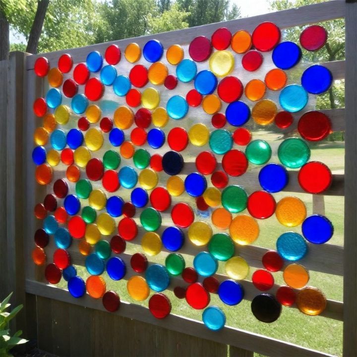 fence design with bottle caps