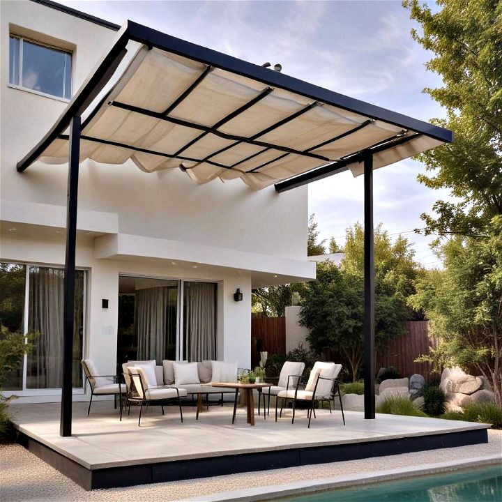 floating frame canopy for patio