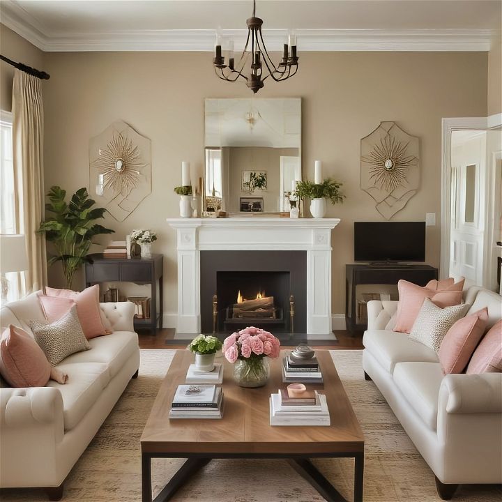 focus on symmetry for living room