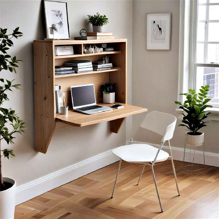 fold down desks compact office solution