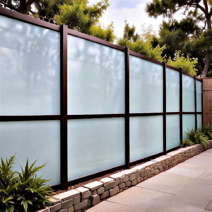 frosted glass elegance horizontal fencing solution