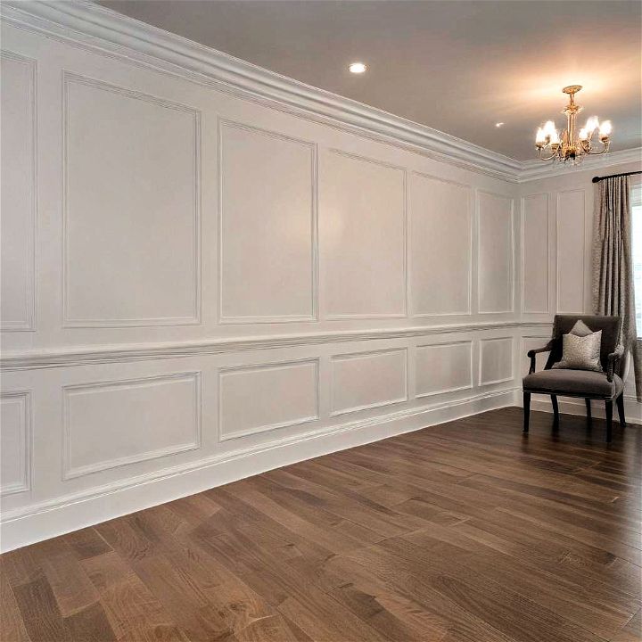 full wall wainscoting for providing an impressive focal point in any room