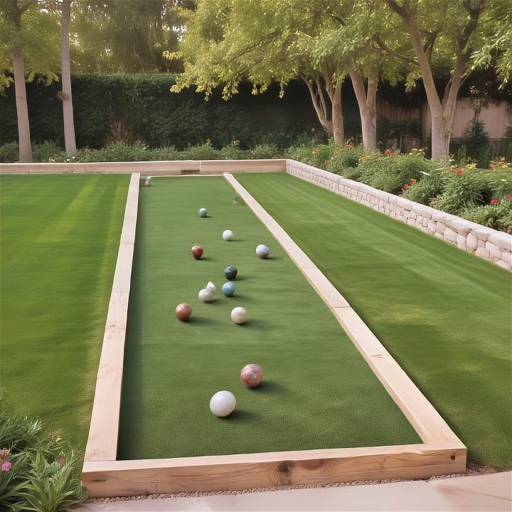 fun and engaging bocce ball court