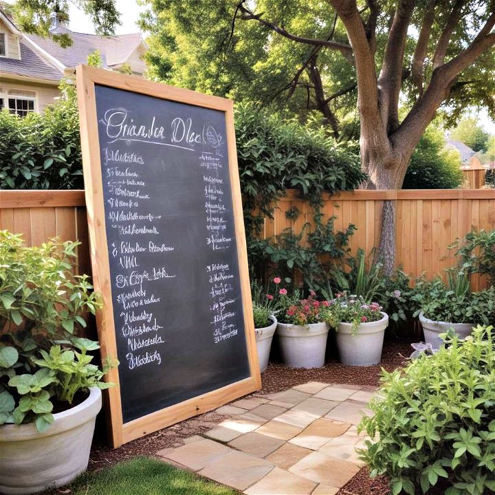 fun and interactive outdoor chalkboard
