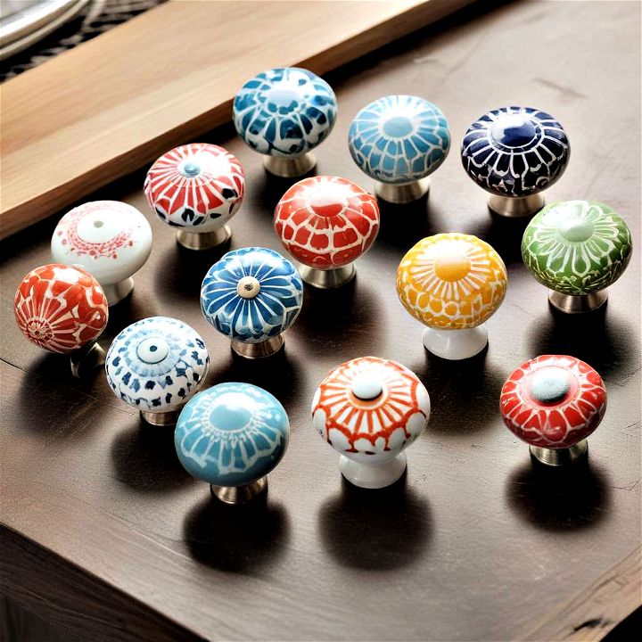 fun ceramic patterned knobs