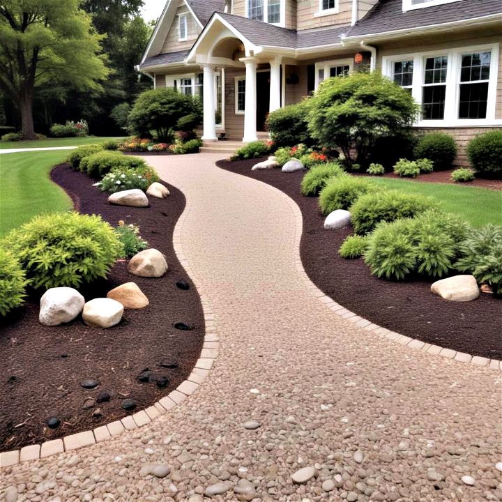 function accentuating driveway borders