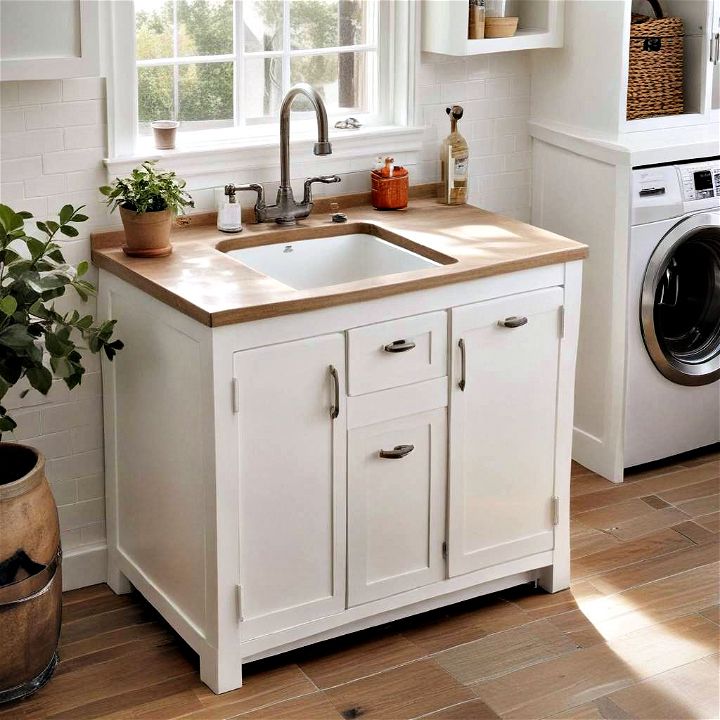 functional utility sink with storage