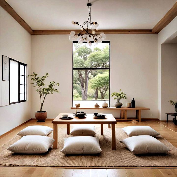 functionality minimalist japanese dining room