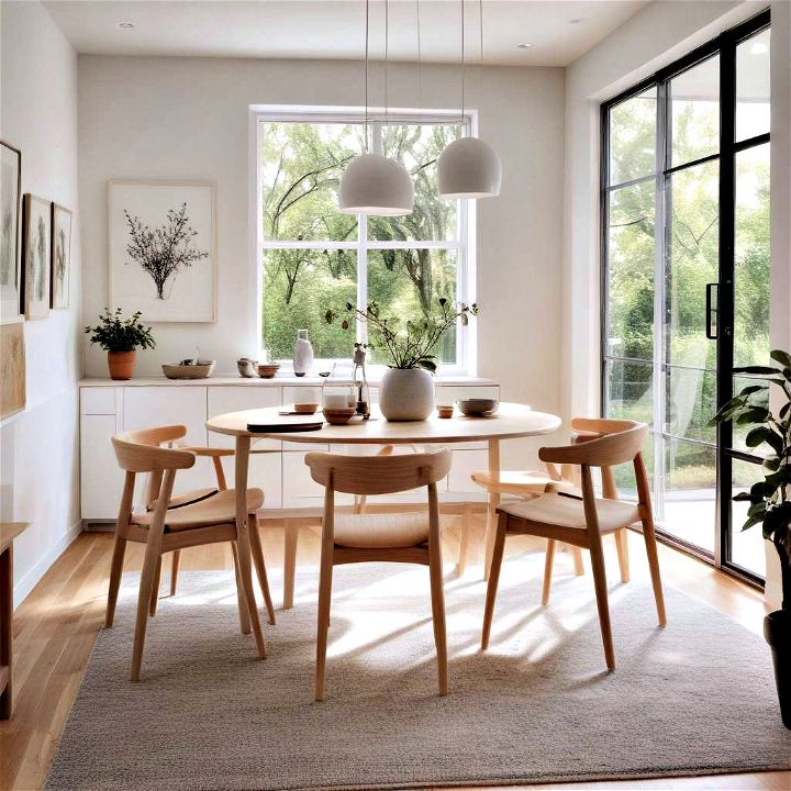 functionality scandinavian inspired dining room