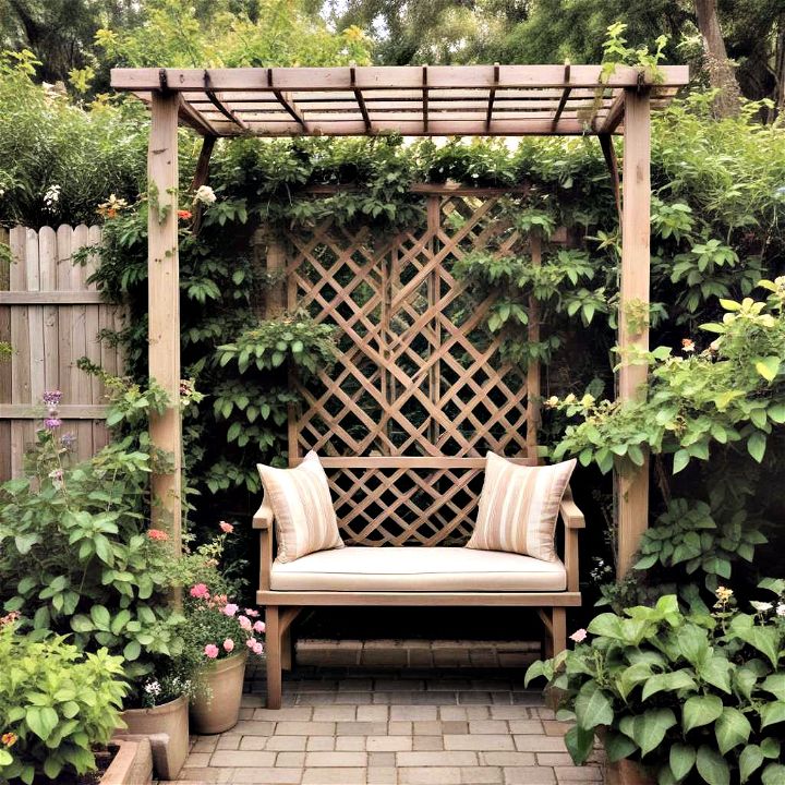 functionality trellis with bench