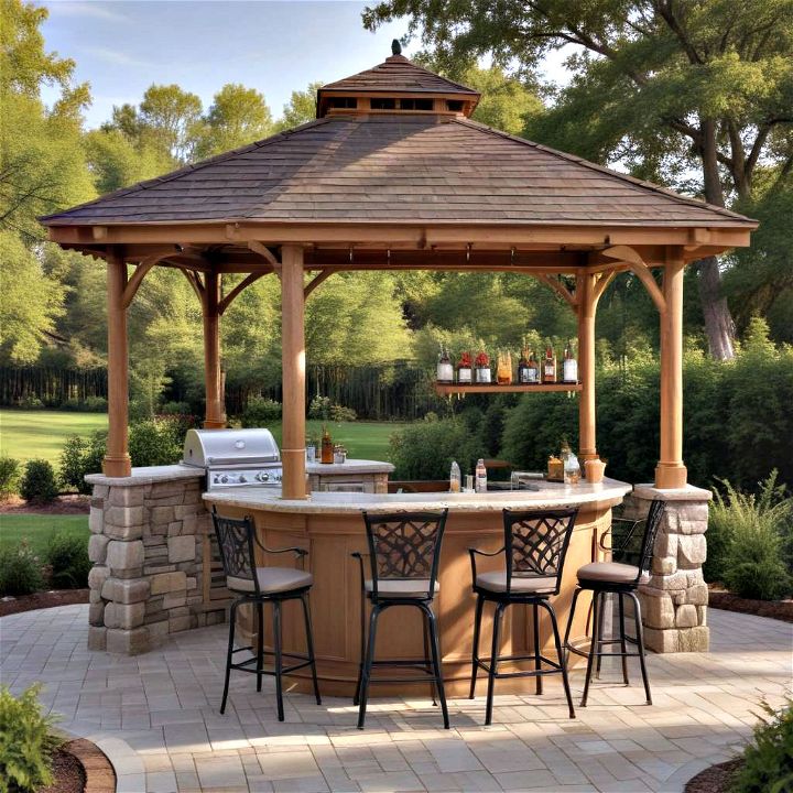 gazebo with bar and grill