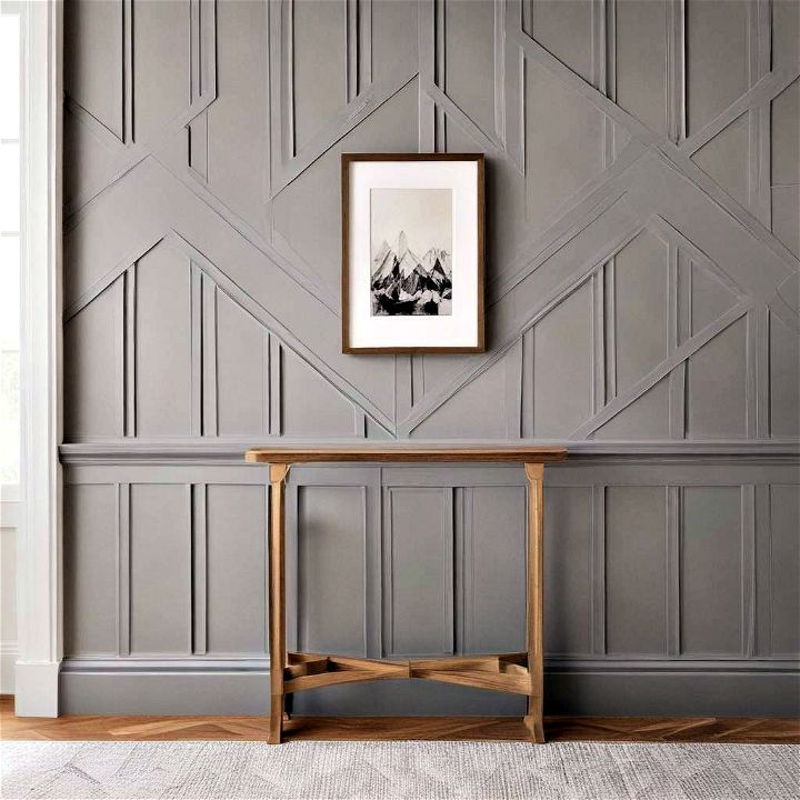 geometric wainscoting to make a bold statement in your space