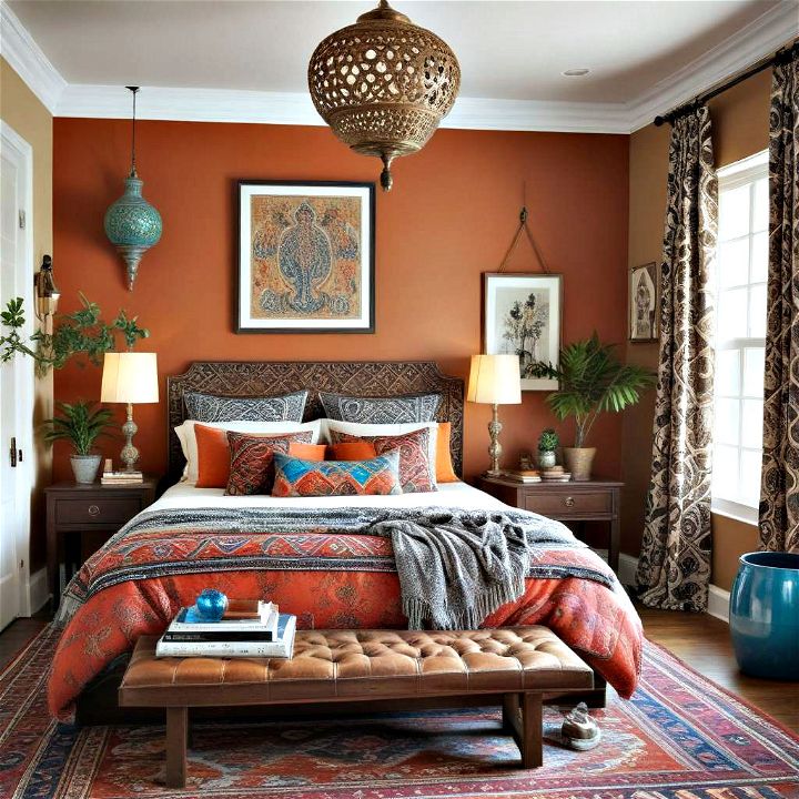global inspired eclectic bedroom décor