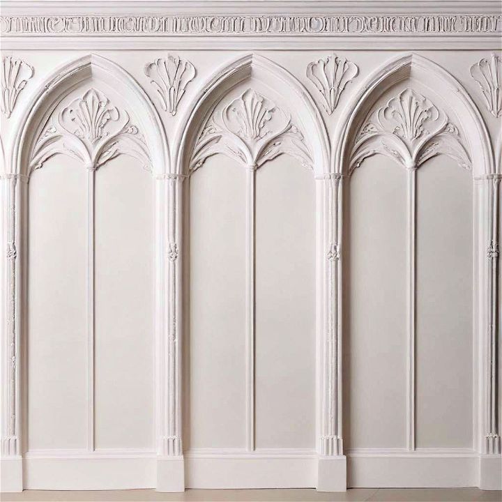 gothic arch wainscoting for bringing a historical touch your interior