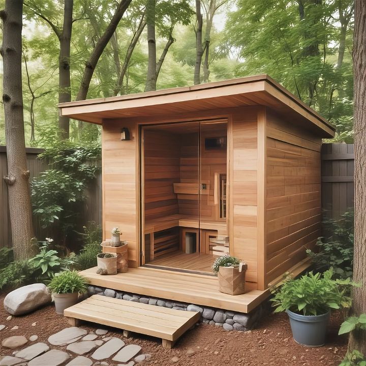 healthful backyard sauna