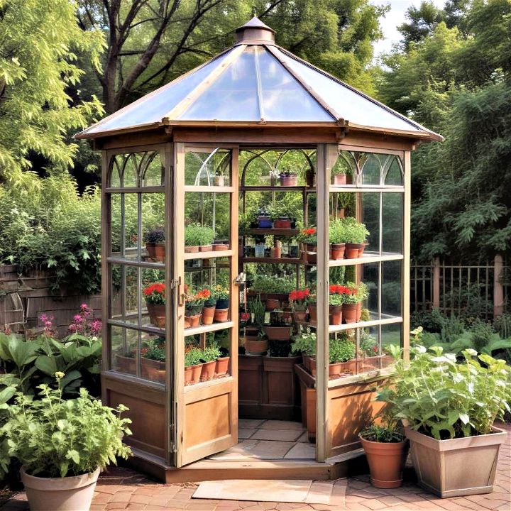 herb and spice garden gazebo greenhouse