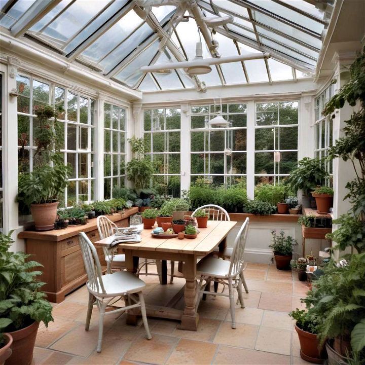 herb and vegetable garden conservatory