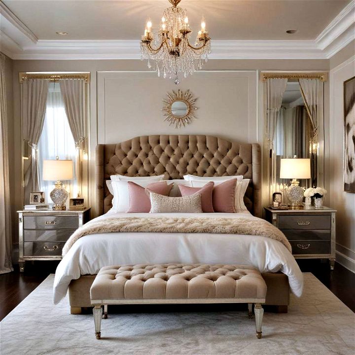 hollywood regency inspired bedroom
