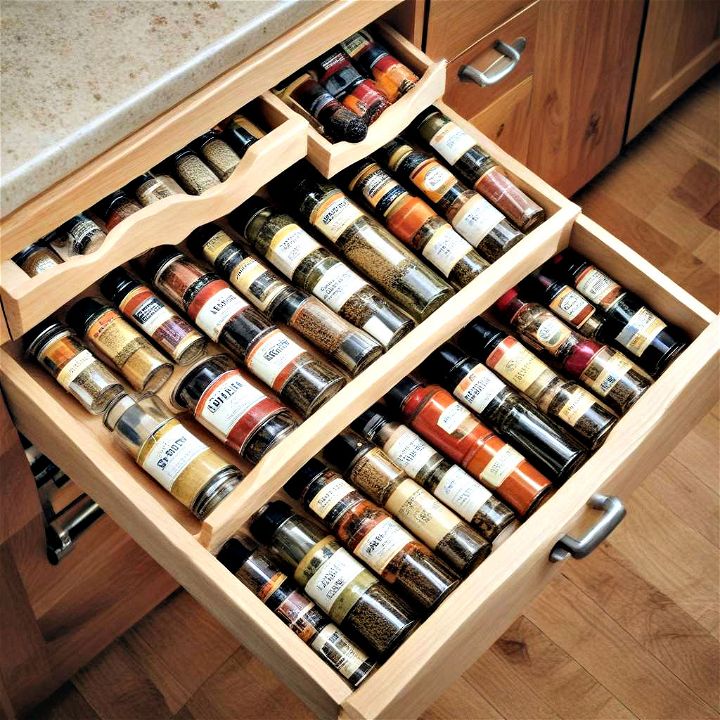 implement a spice rack drawer