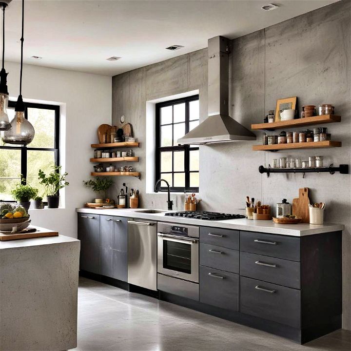 industrial elements can give your kitchen a robust