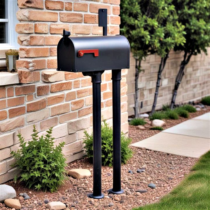 industrial pipe mailbox post design
