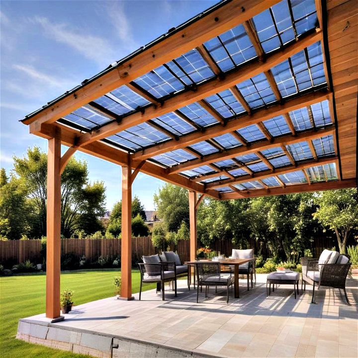 innovative solar panel pergola roof