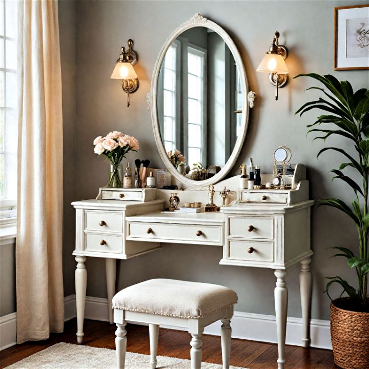 introduce vintage vanity for grooming and styling