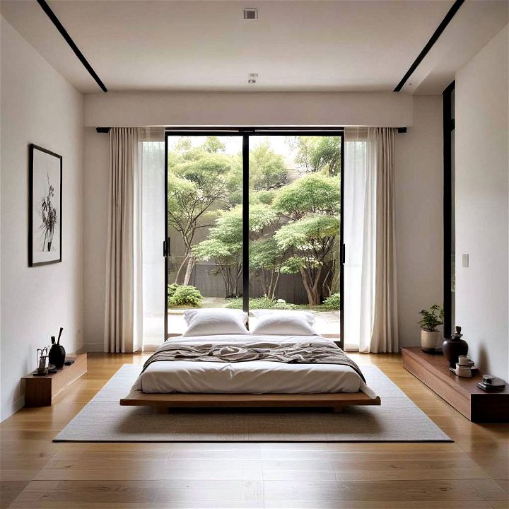japanese inspired minimalist bedroom