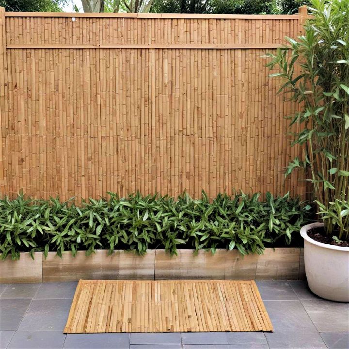 lightweight and sustainable option horizontal bamboo mat