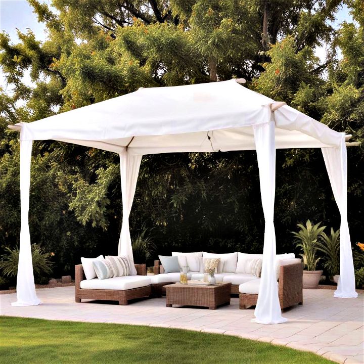 lightweight fabric canopy for pergola