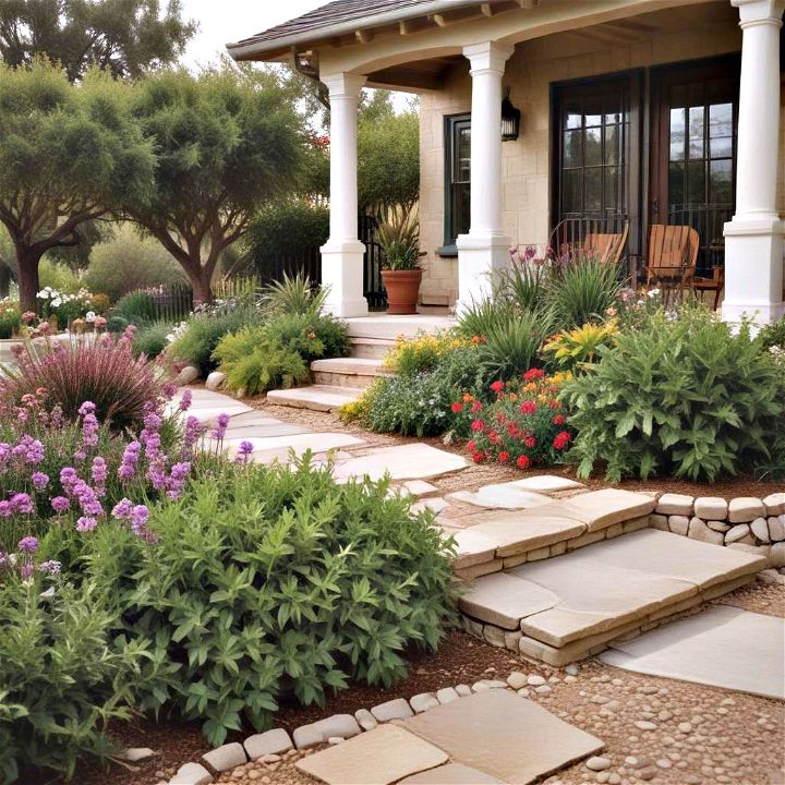 low maintenance front porch landscaping