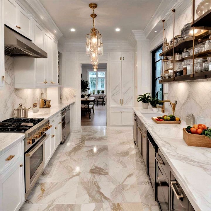luxurious marble accents