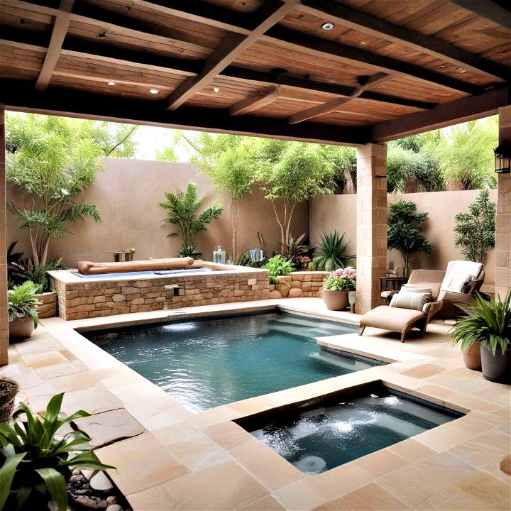 luxurious spa retreat for attached patio