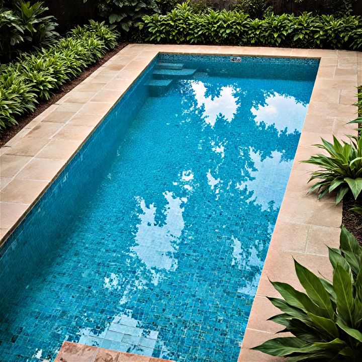 luxury with a glass tile pool