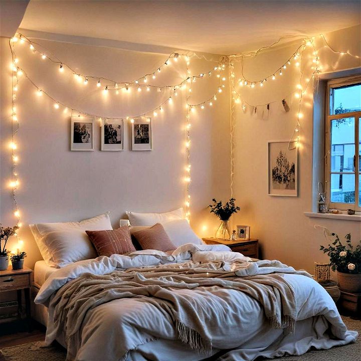 magical and cozy hang fairy lights